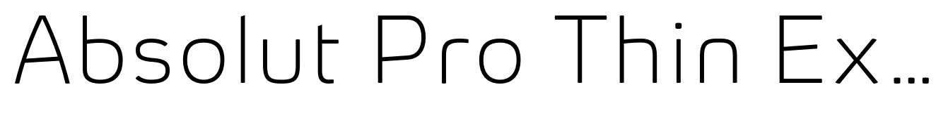 Absolut Pro Thin Expanded Upright Italic